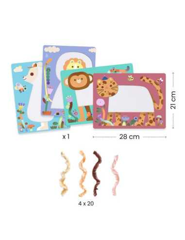 Laine et scratch Tout poilus - Djeco Laine et scratch Tout poilus - Djeco