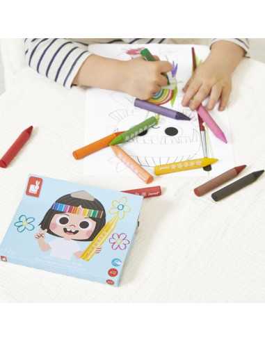 12 Crayons de cire - Janod 12 Crayons de cire - Janod