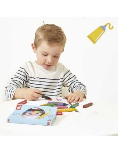 12 Crayons de cire - Janod 12 Crayons de cire - Janod