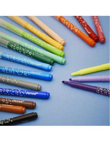 18 Feutres longue durée - Janod 18 Feutres longue durée - Janod