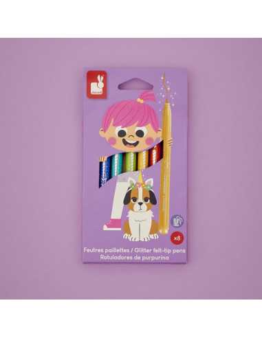 8 Feutres pailletés - Janod 8 Feutres pailletés - Janod