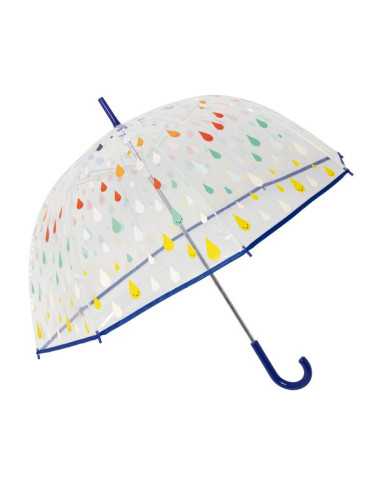 Parapluie cloche gouttes transparent...