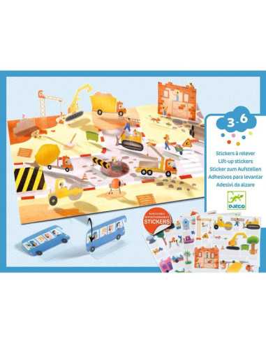 Stickers à relever Véhicules - Djeco