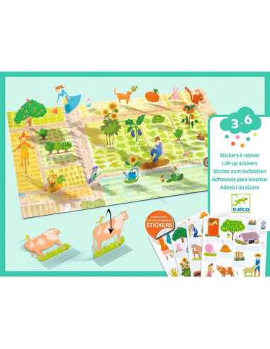 Stickers à relever À la ferme - Djeco