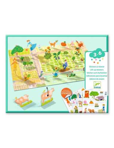Stickers à relever À la ferme - Djeco Stickers à relever À la ferme - Djeco