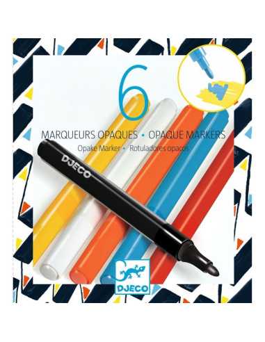 6 marqueurs opaques Street Art - Djeco 6 marqueurs opaques Street Art - Djeco