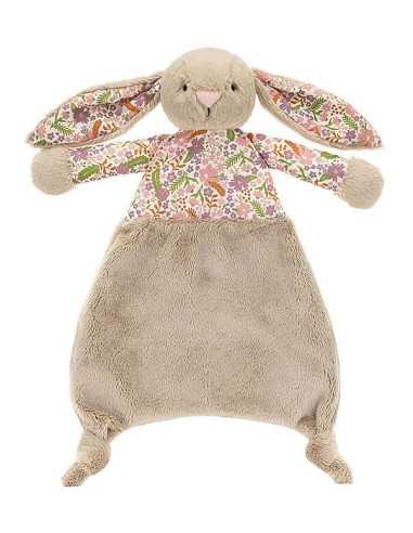Doudou plat Lapin beige Pétale -...