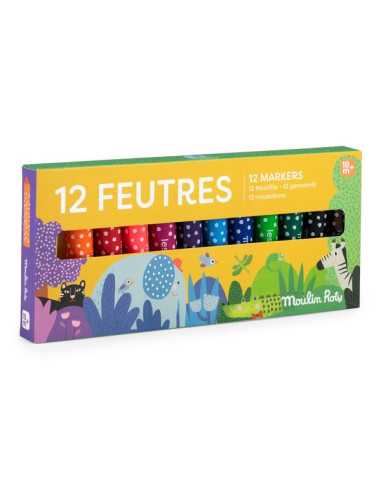 12 gros feutres pointes coniques Les...