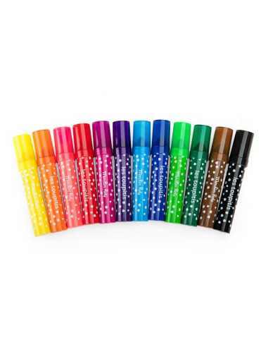 12 gros feutres pointes coniques Les... 12 gros feutres pointes coniques Les...