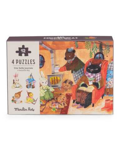 4 mini puzzles Une belle journée Les... 4 mini puzzles Une belle journée Les...