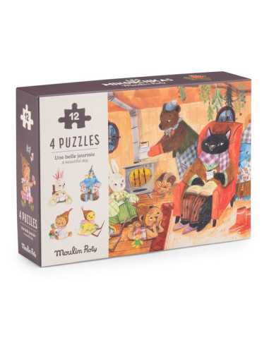 4 mini puzzles Une belle journée Les...