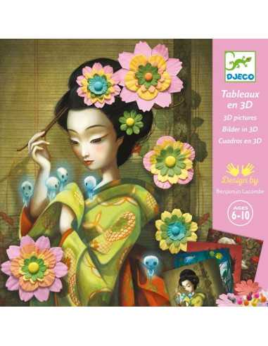 Tableaux en 3D Rock'n'Roses - Djeco Tableaux en 3D Rock'n'Roses - Djeco