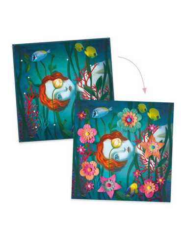 Tableaux en 3D Rock'n'Roses - Djeco Tableaux en 3D Rock'n'Roses - Djeco