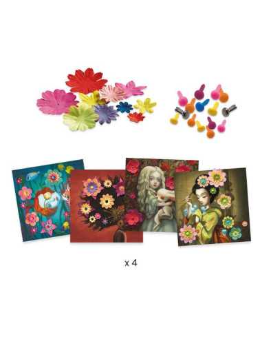 Tableaux en 3D Rock'n'Roses - Djeco Tableaux en 3D Rock'n'Roses - Djeco