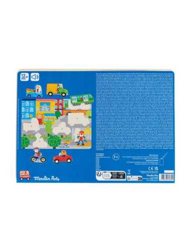 Puzzle sonore en bois la ville Les... Puzzle sonore en bois la ville Les...