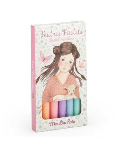 6 feutres pastels Les Rosalies -...