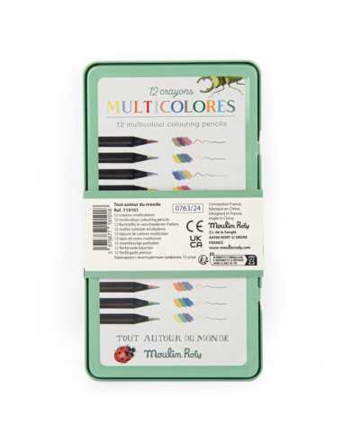 12 crayons de couleur multicolores... 12 crayons de couleur multicolores...