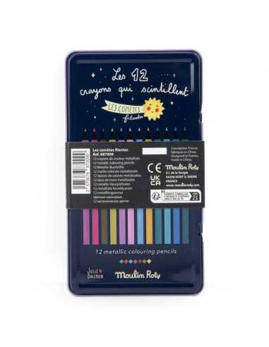 12 crayons de couleur métallisés Les... 12 crayons de couleur métallisés Les...