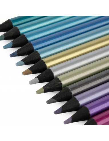 12 crayons de couleur métallisés Les... 12 crayons de couleur métallisés Les...