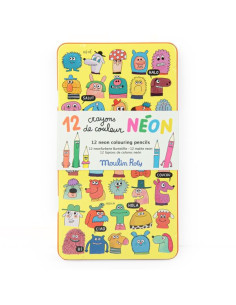 12 crayons de couleur Néon...