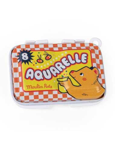 Mini palette aquarelle jaune - Moulin... Mini palette aquarelle jaune - Moulin...