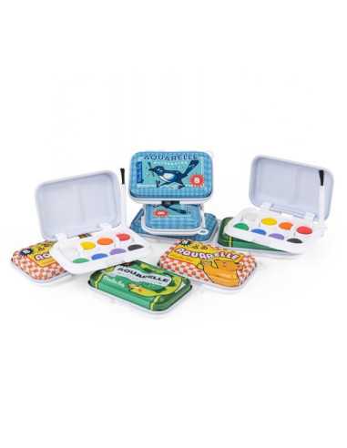 Mini palette aquarelle jaune - Moulin... Mini palette aquarelle jaune - Moulin...