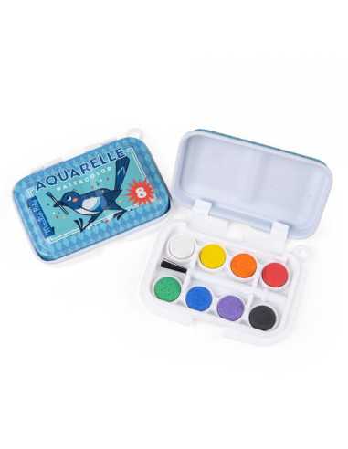 Mini palette aquarelle bleue - Moulin...