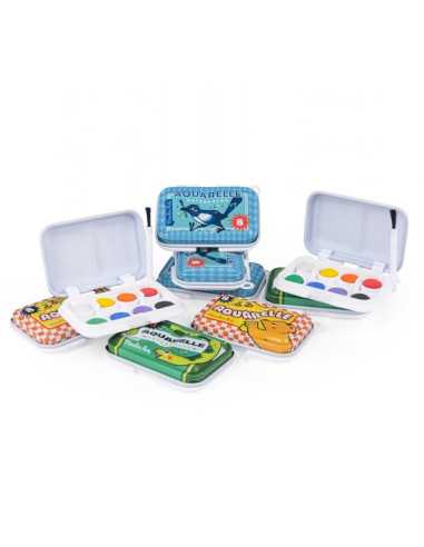 Mini palette aquarelle bleue - Moulin... Mini palette aquarelle bleue - Moulin...