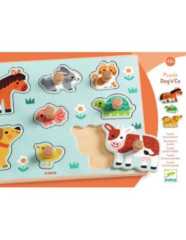 Puzzle en bois Dog'n'Co - Djeco Puzzle en bois Dog'n'Co - Djeco