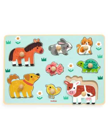 Puzzle en bois Dog'n'Co - Djeco Puzzle en bois Dog'n'Co - Djeco
