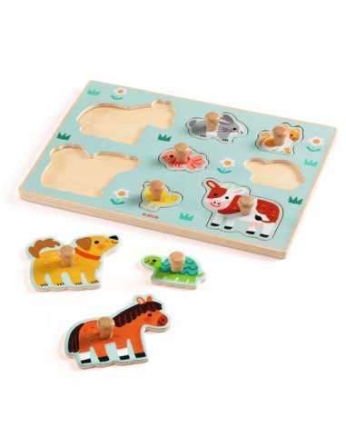 Puzzle en bois Dog'n'Co - Djeco Puzzle en bois Dog'n'Co - Djeco