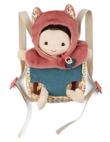 Poupée Jeanne et porte-bébé -...