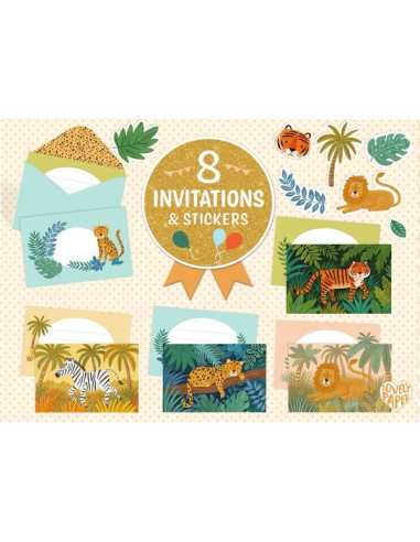 Cartes d'invitation Animaux de la...