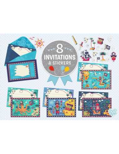 Cartes d'invitation Tous à bord - Djeco