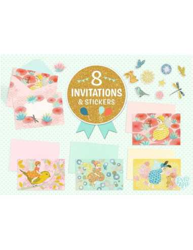 Cartes d'invitation Fées d'un jour -...