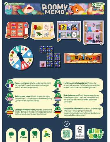 Jeu Roomy Memo - Kiwizou Jeu Roomy Memo - Kiwizou