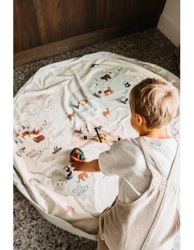 Sac à jouets worldmap colors - PlayandGo Sac à jouets worldmap colors - PlayandGo