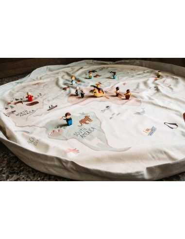 Sac à jouets worldmap colors - PlayandGo Sac à jouets worldmap colors - PlayandGo