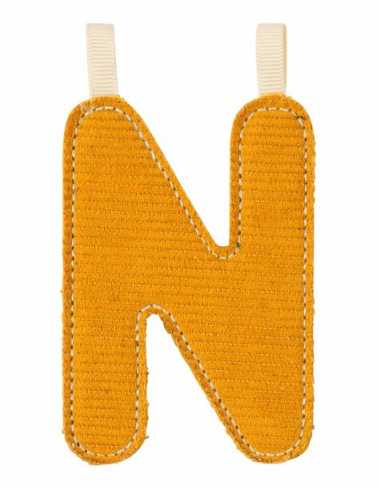 Lettre N jaune phosphorescente -...