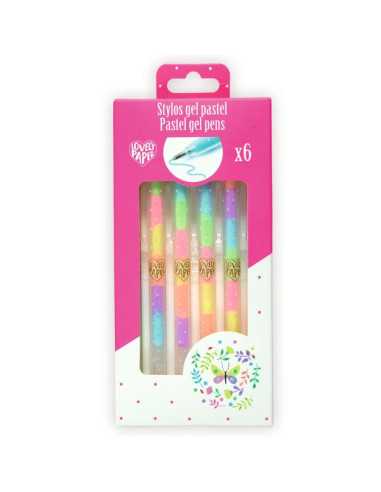 6 stylos gel pastel - Djeco 6 stylos gel pastel - Djeco