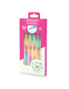 6 stylos gel pastel - Djeco