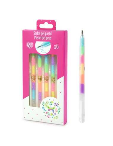 6 stylos gel pastel - Djeco 6 stylos gel pastel - Djeco