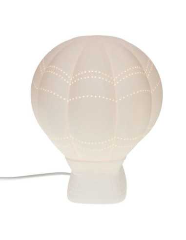 Lampe montgolfière en porcelaine -...