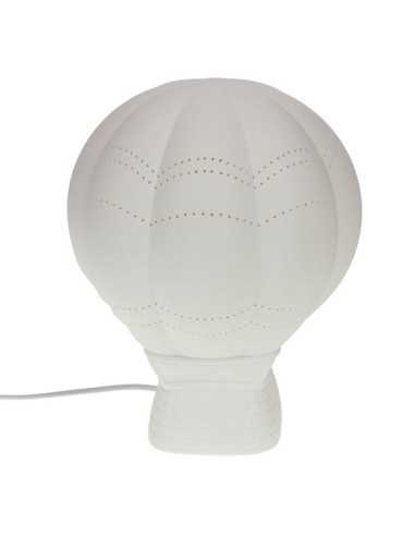 Lampe montgolfière en porcelaine -... Lampe montgolfière en porcelaine -...