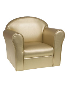Fauteuil club enfant doré -...