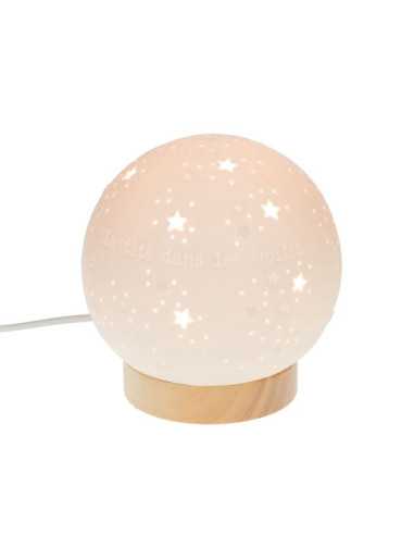 Lampe constellation en porcelaine -...