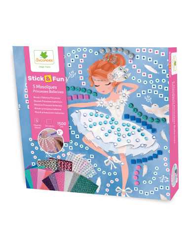 5 mosaïques princesses ballerines -...