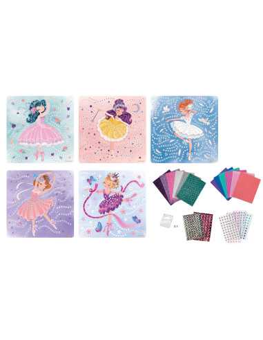 5 mosaïques princesses ballerines -... 5 mosaïques princesses ballerines -...