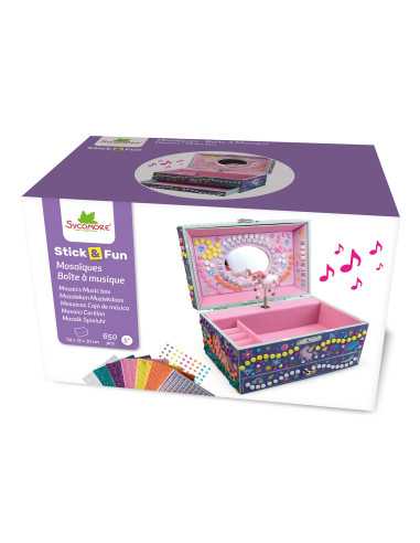 Boite à musique 3D mosaïques - Sycomore Boite à musique 3D mosaïques - Sycomore