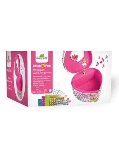 Boite à musique coeur 3D mosaïques -... Boite à musique coeur 3D mosaïques -...